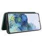 Housse Samsung Galaxy S21 Ultra 5G Simili Cuir Style Fibre de Carbone