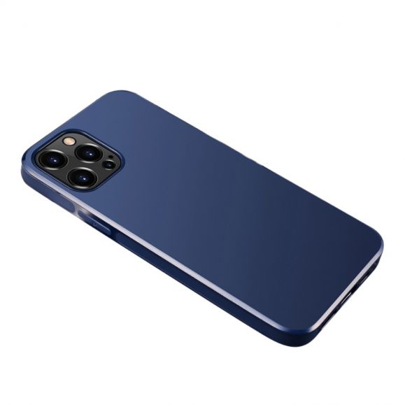Coque iPhone 12 Pro Max simplisme magnétique - Bleu marine