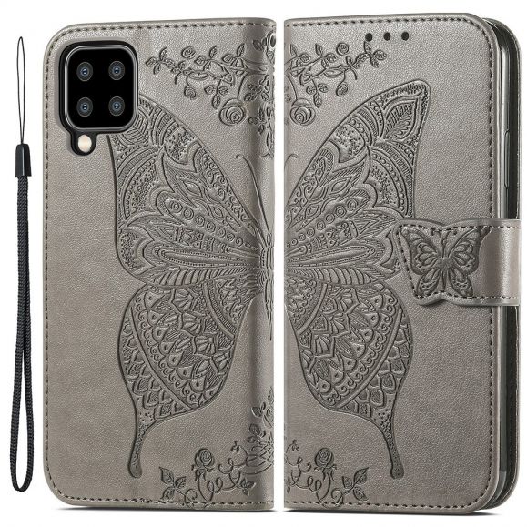 Housse Samsung Galaxy A22 4G Papillon Relief