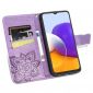 Housse Samsung Galaxy A22 4G Papillon Relief