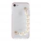 Coque iPhone SE 2 / 8 / 7 Strap Perle Transparent