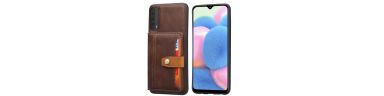 Coque Huawei P Smart 2021 effet cuir avec multi compartiments