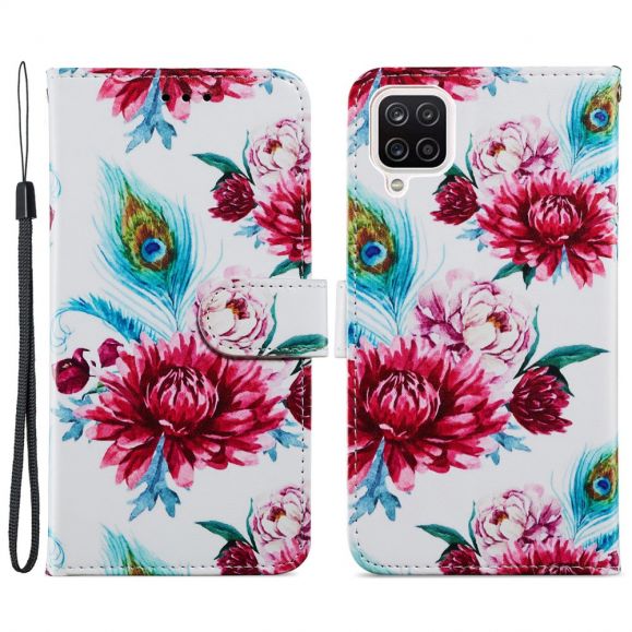 Housse Samsung Galaxy A12 / M12 Paon fleur