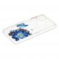 Coque Samsung Galaxy A12 fleurs et papillons bleus