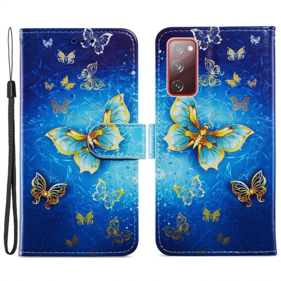 Housse Samsung Galaxy S20 FE Golden Butterfly