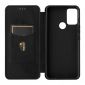 Housse Motorola Moto G50 simili cuir style fibre de carbone