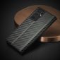 Housse Samsung Galaxy S21 Ultra 5G effet cuir fibre de carbone - M2