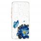 Coque Samsung Galaxy S20 fleurs et papillons bleus
