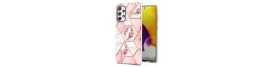 Coque Samsung Galaxy A72 4G / A72 5G marbre et couronne de fleurs