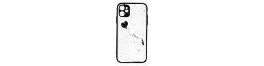 Coque iPhone 11 transparent ballon coeur volant