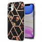 Coque iPhone 11 marbre et fleurs