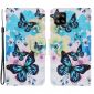 Housse Samsung Galaxy A22 4G Fleurs papillons bleus