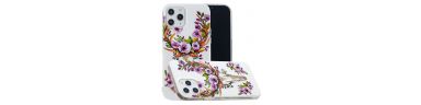 Coque iPhone 12 Pro Max Luminous Cerf et fleurs