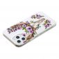 Coque iPhone 12 Pro Max Luminous Cerf et fleurs