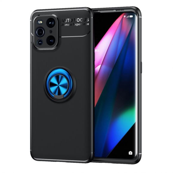 Coque Oppo Find X3 Pro silicone avec support rotatif