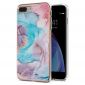 Coque iPhone 8 Plus / 7 Plus marbre coloré bleu