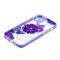 Coque iPhone 12 mini fleurs et papillons violets
