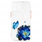 Coque iPhone 12 mini fleurs et papillons bleus