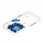 Coque iPhone 12 mini fleurs et papillons bleus