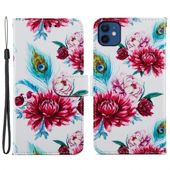 Housse iPhone 12 mini Paon fleur