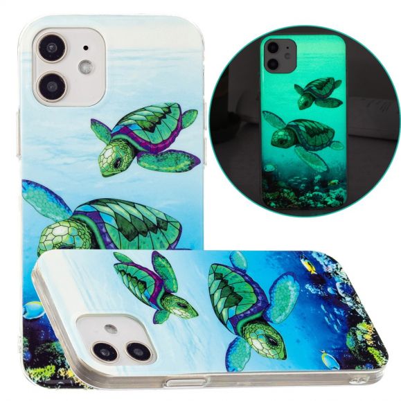 Coque iPhone 12 mini Fluorescente Tortues