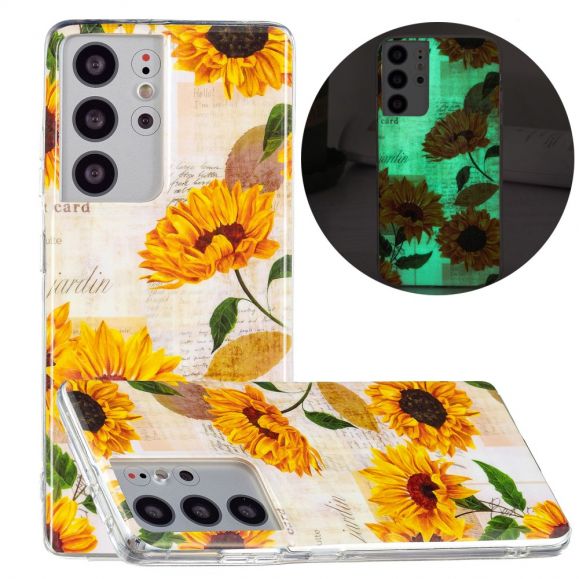 Coque Samsung Galaxy S21 Ultra 5G Fluorescente Tournesol Vintage