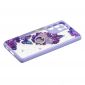 Coque Samsung Galaxy S21 Ultra 5G fleurs et papillons violets avec anneau
