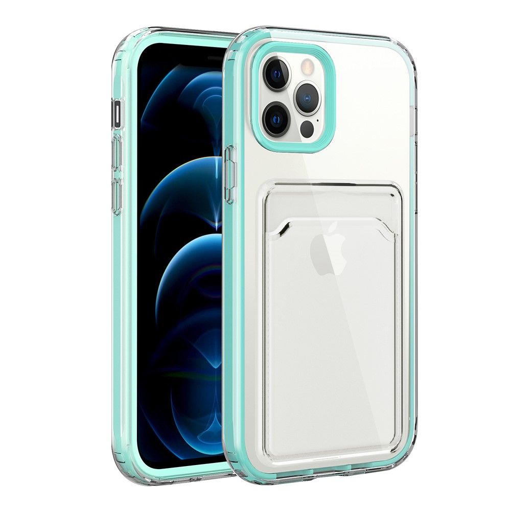 Coque silicone transparente avec porte carte iPhone 13 Pro Max