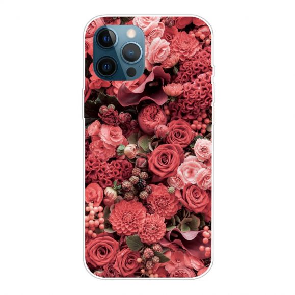 Coque iPhone 13 Pro Max Red Flower