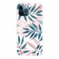 Coque iPhone 13 Pro Max Feuilles Vertes et Roses