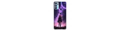 Coque Oppo Reno 6 5G Illustration fille pleine lune