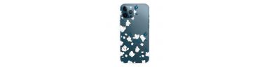 Coque iPhone 13 Pro fleurs blanches