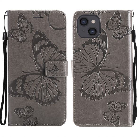Housse iPhone 13 mini Papillons fonction support
