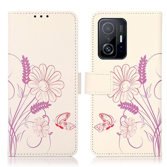 Housse Xiaomi 11T / 11T Pro Illustration Fleurs et Papillon