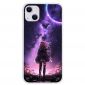 Coque iPhone 13 Illustration fille pleine lune