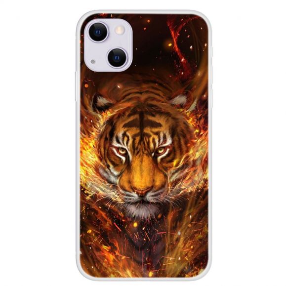 Coque iPhone 13 Tigre de feu