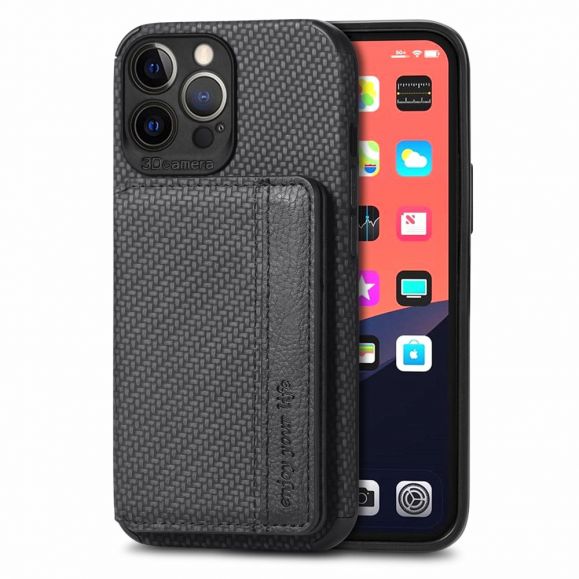 Coque iPhone 13 Pro Fibre Carbone Porte Cartes