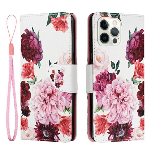 Housse iPhone 13 Pro Pivoine fleur