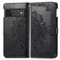 Housse Google Pixel 6 Pro Mandala relief en simili cuir