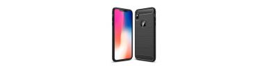 Coque iPhone XS Max flexible effet brossé