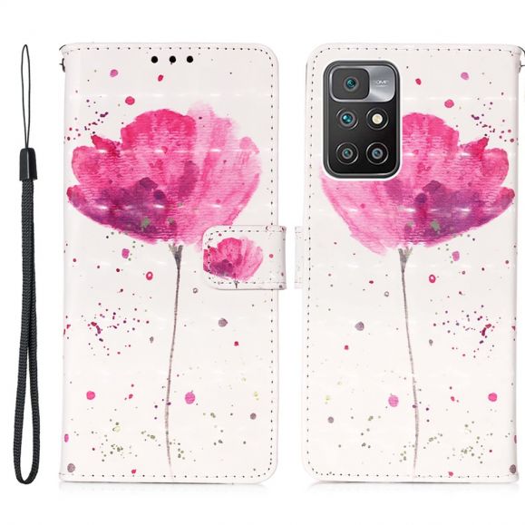 Housse Xiaomi Redmi 10 fleur aquarelle