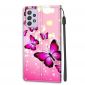 Housse Samsung Galaxy A72 5G / A72 4G Papillons roses