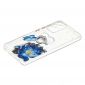 Coque Samsung Galaxy A72 5G / A72 4G fleurs et papillons bleus avec anneau