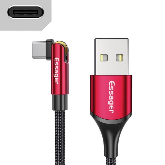 ESSAGER - Câble USB type C Charge rapide et Synchro (1M)