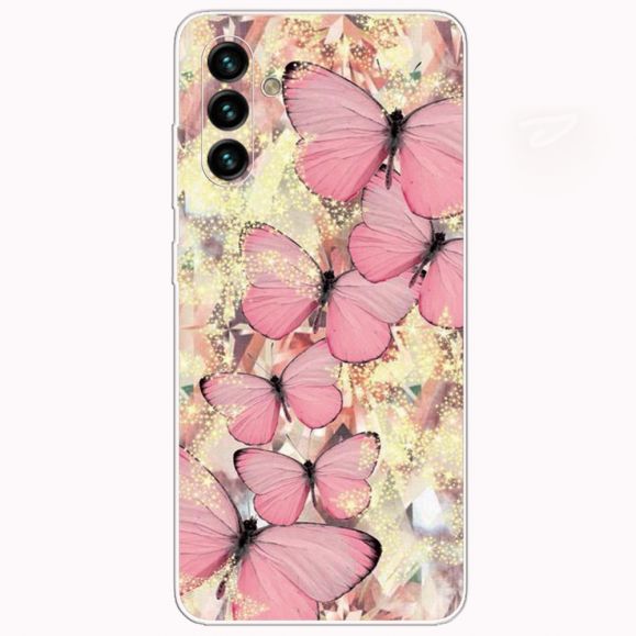 Coque Samsung Galaxy A13 5G / 04s Papillons Roses