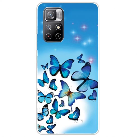 Coque Xiaomi Poco M4 Pro 5G Papillons Bleus