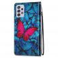 Housse Samsung Galaxy A33 5G Papillons bleus et rose