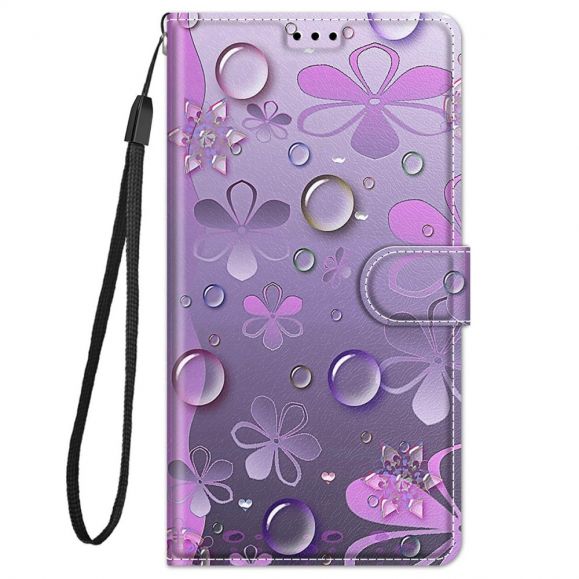 Housse Samsung Galaxy A03s Illustration fleurs violettes