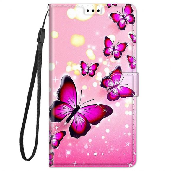 Housse Samsung Galaxy A03s Papillons roses