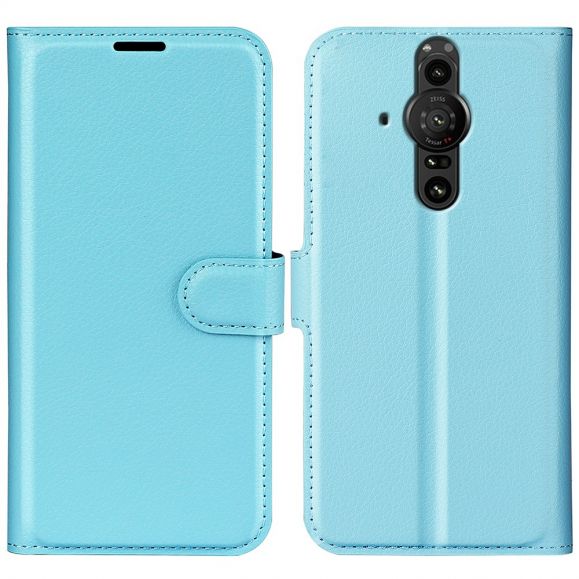Housse portefeuille style cuir pour Sony Xperia Pro-I